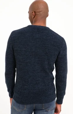Pulls & Gilets<Armand Thiery Pull col rond côtelé - Marine