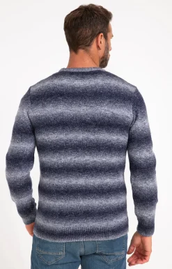 Pulls & Gilets<Armand Thiery Pull col rond dégradé - Bleu
