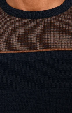 Pulls & Gilets<Armand Thiery Pull col rond fantaisie - Marine