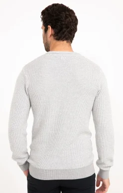 Pulls & Gilets<Armand Thiery Pull col rond gaufré - Grisclair