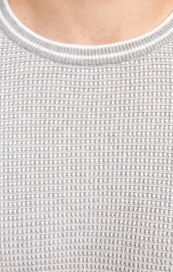 Pulls & Gilets<Armand Thiery Pull col rond gaufré - Grisclair