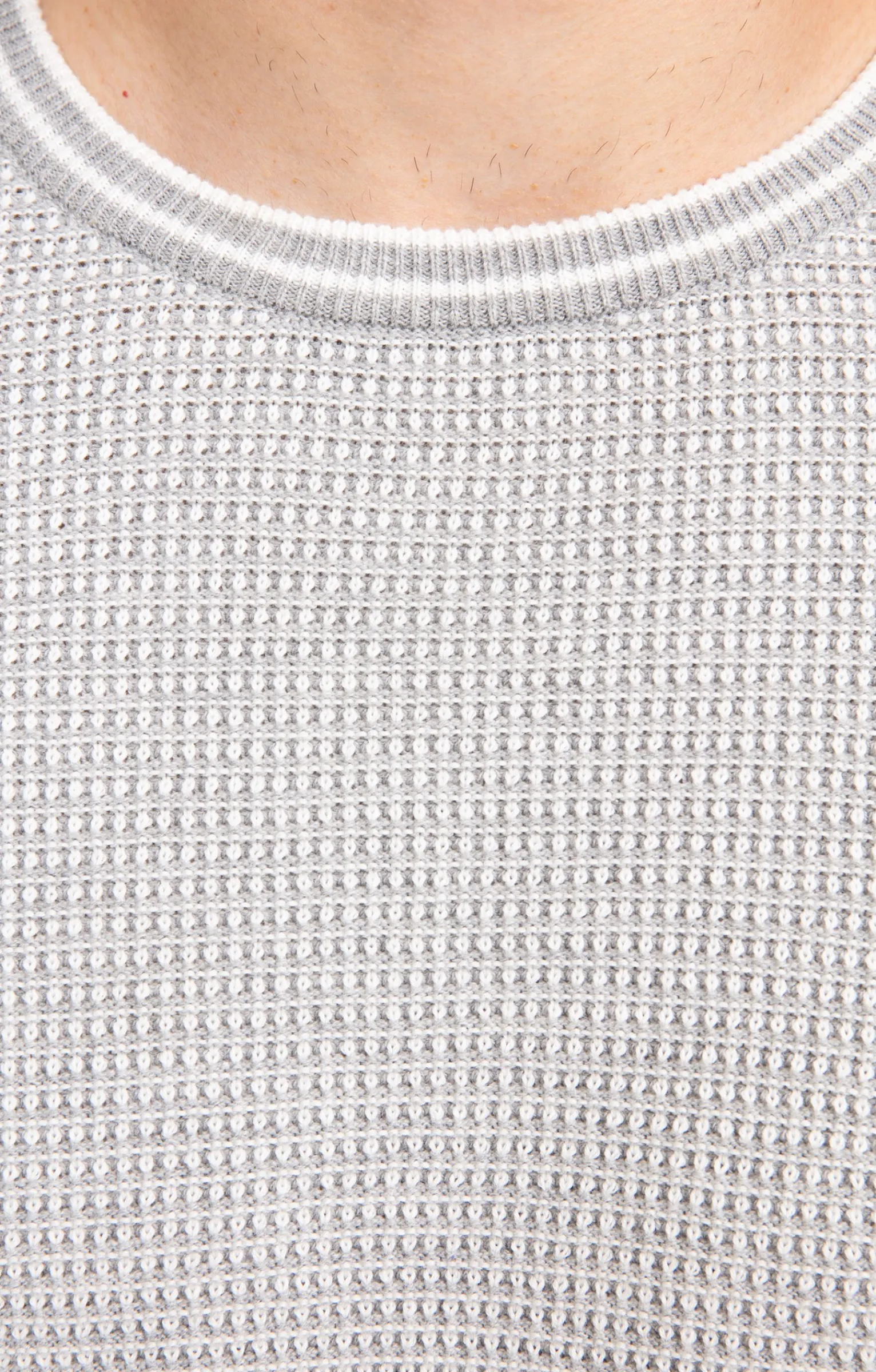 Pulls & Gilets<Armand Thiery Pull col rond gaufré - Grisclair
