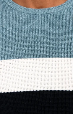 Pulls & Gilets<Armand Thiery Pull col rond rayé - Bleu