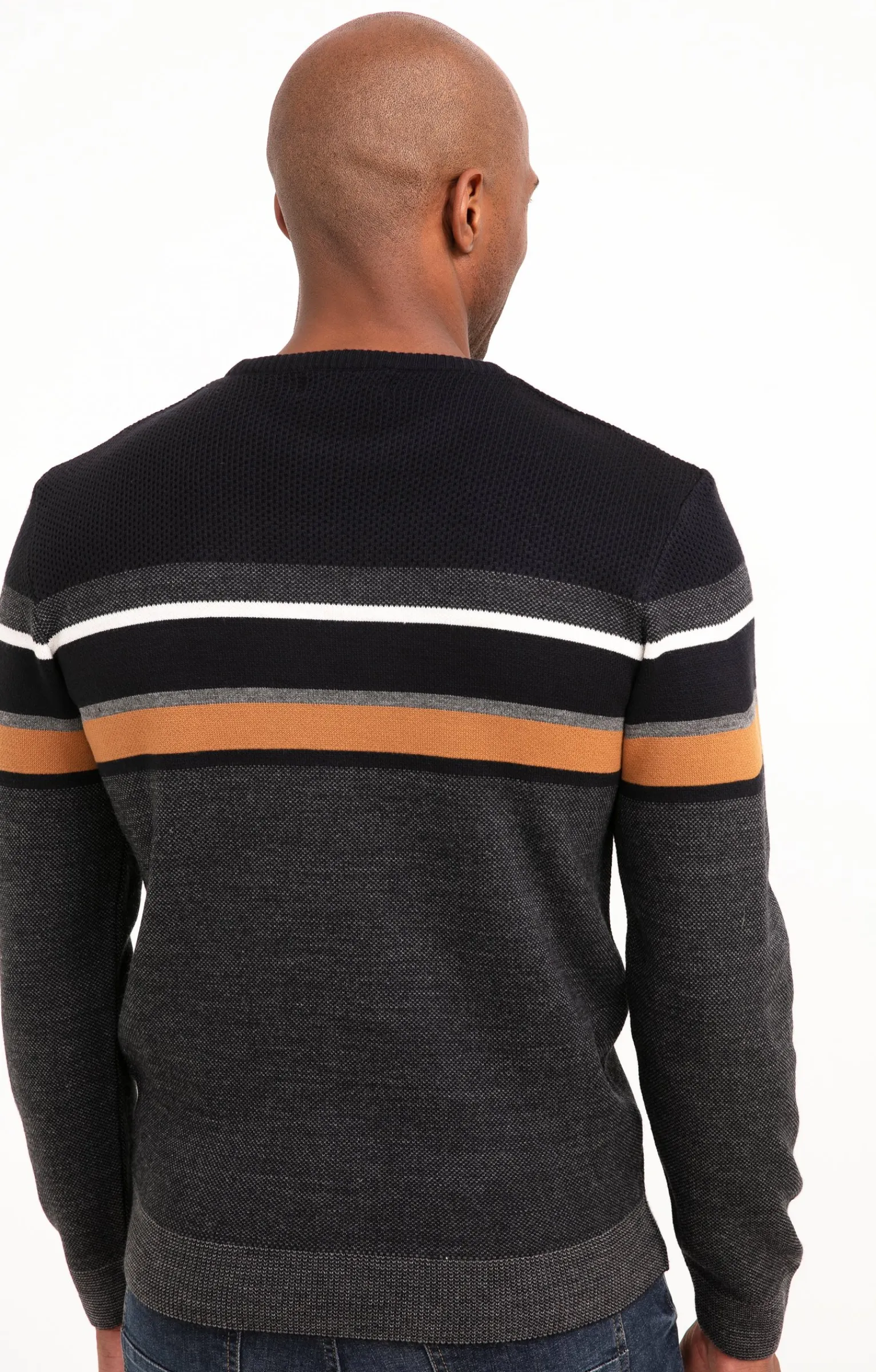 Pulls & Gilets<Armand Thiery Pull col rond rayé - Marine