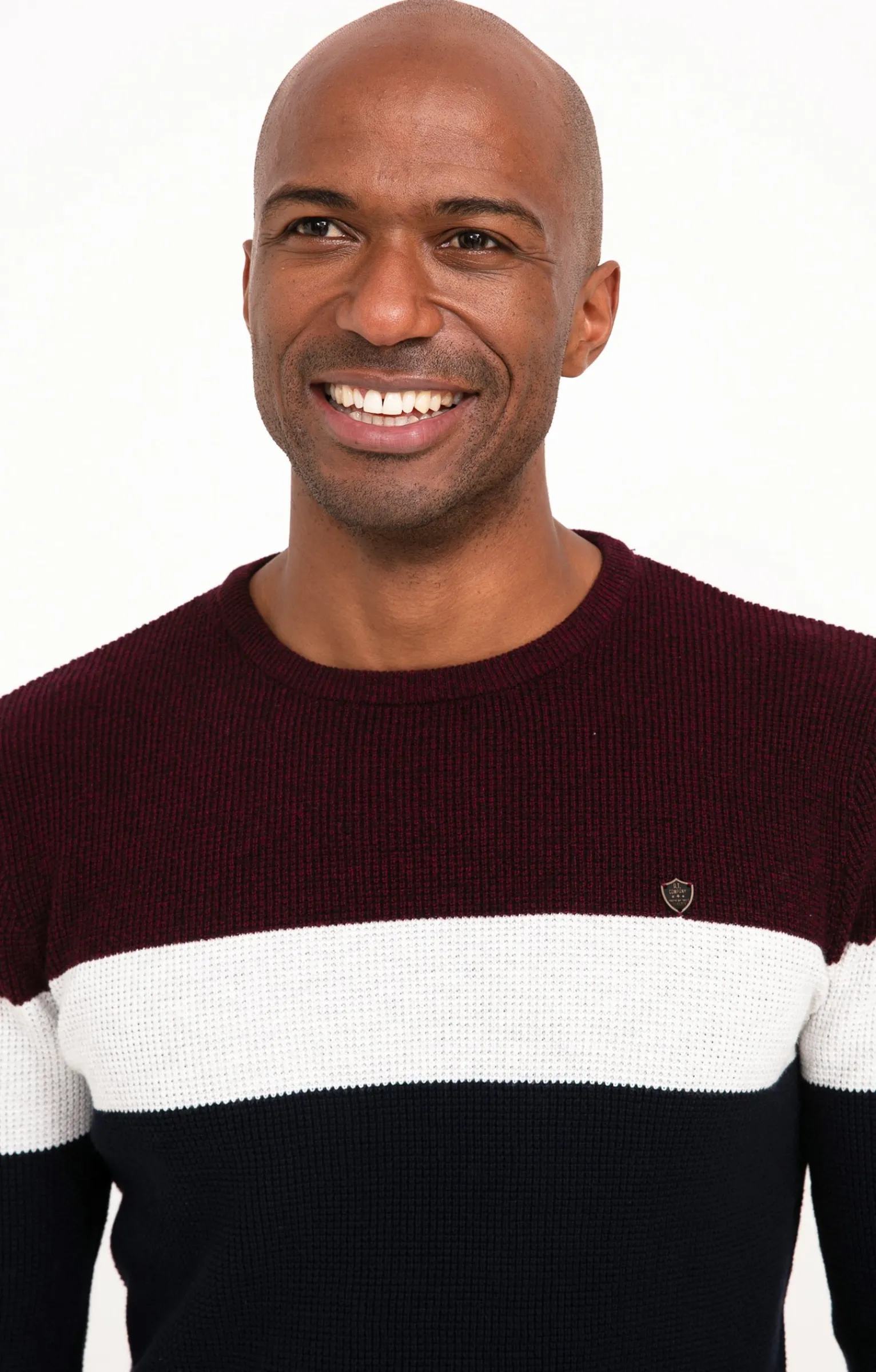 Pulls & Gilets<Armand Thiery Pull col rond rayé - Bordeaux