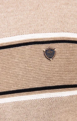 Pulls & Gilets<Armand Thiery Pull col rond rayé - Beige