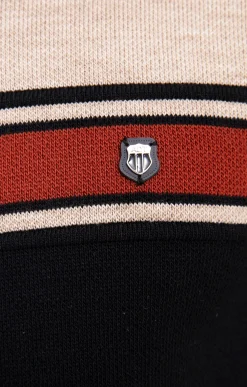 Pulls & Gilets<Armand Thiery Pull col rond rayé - Brique