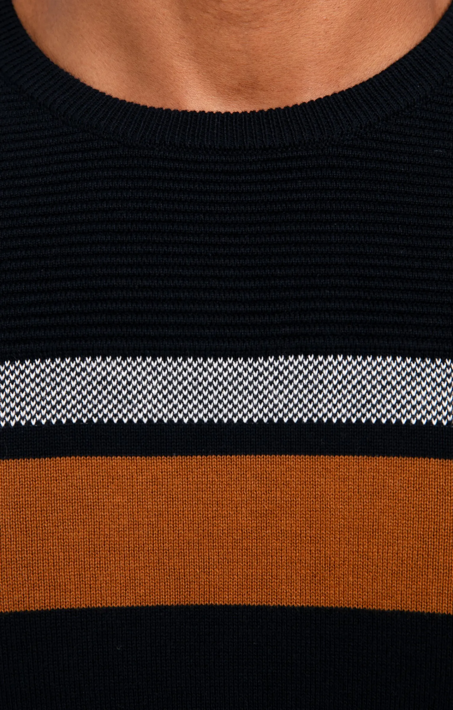 Pulls & Gilets<Armand Thiery Pull col rond rayure placée - Marine
