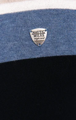 Pulls & Gilets<Armand Thiery Pull col rond rayure placée - Marine