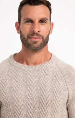 Pulls & Gilets<Armand Thiery Pull col rond torsadé - Beige