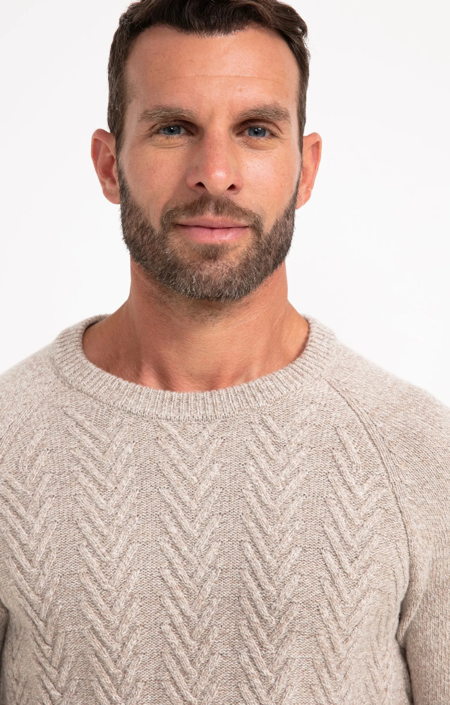 Pulls & Gilets<Armand Thiery Pull col rond torsadé - Beige