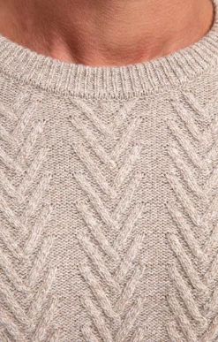 Pulls & Gilets<Armand Thiery Pull col rond torsadé - Beige