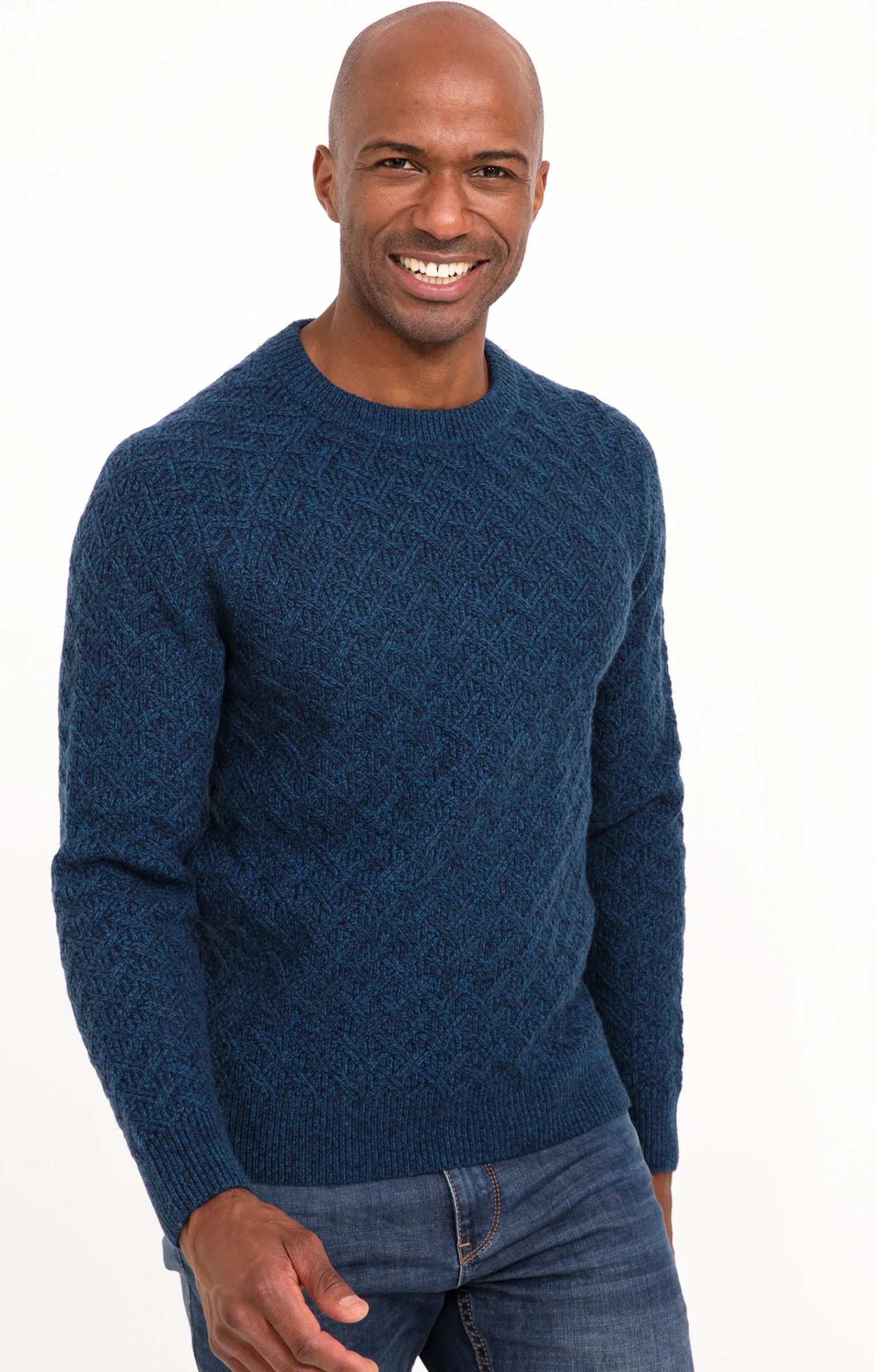 Pulls & Gilets<Armand Thiery Pull col rond torsadé - Pétrole