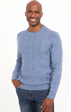 Pulls & Gilets<Armand Thiery Pull col rond torsadé - Bleuciel