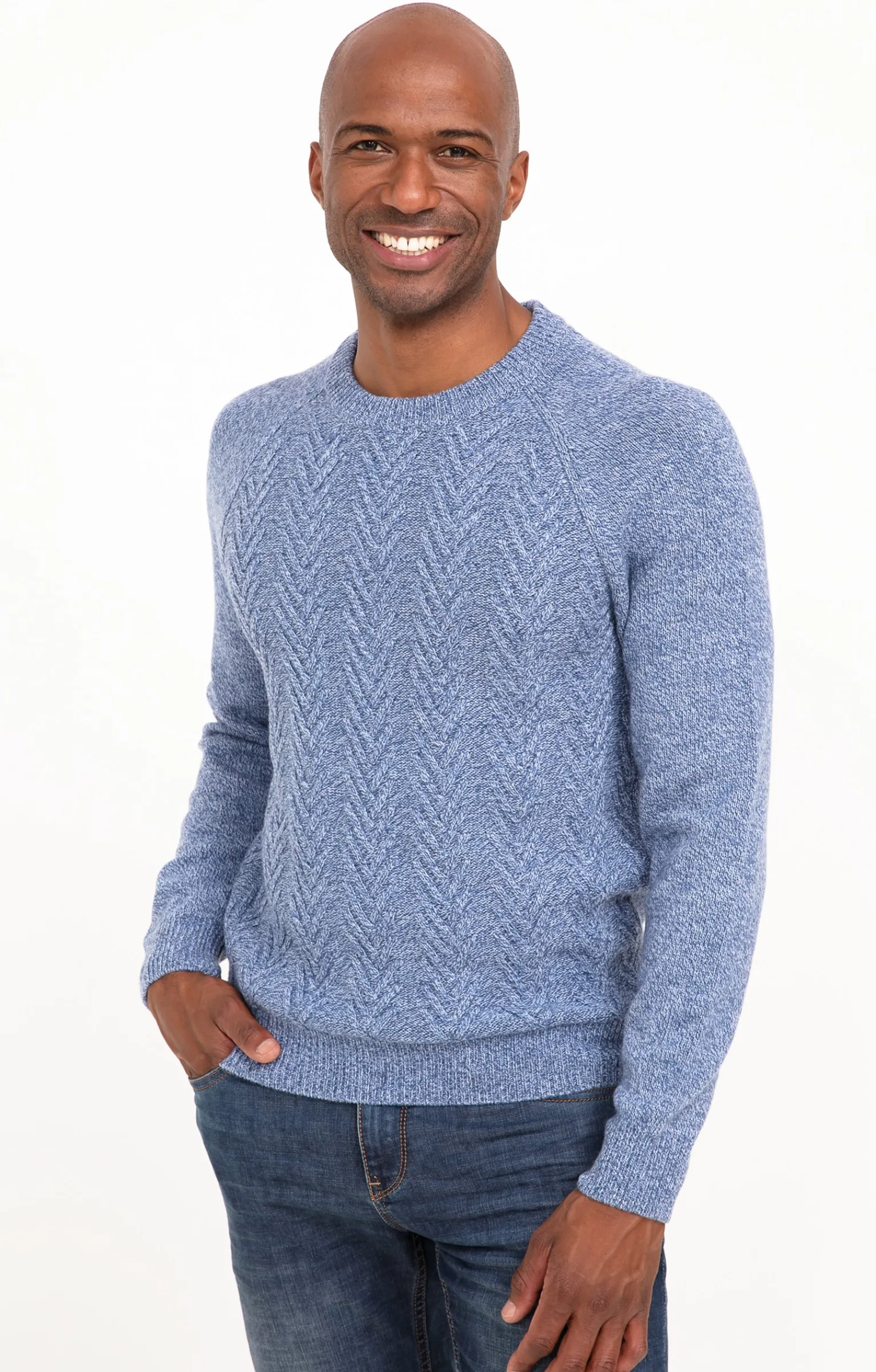 Pulls & Gilets<Armand Thiery Pull col rond torsadé - Bleuciel