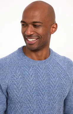 Pulls & Gilets<Armand Thiery Pull col rond torsadé - Bleuciel