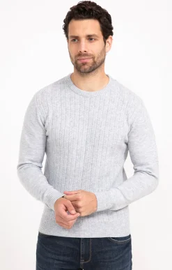 Pulls & Gilets<Armand Thiery Pull col rond uni - Grisclair
