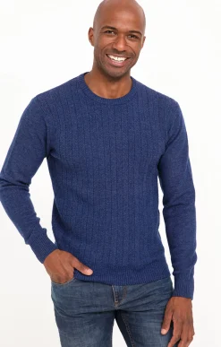 Pulls & Gilets<Armand Thiery Pull col rond uni - Bleudur