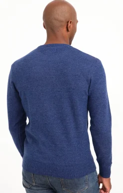Pulls & Gilets<Armand Thiery Pull col rond uni - Bleudur