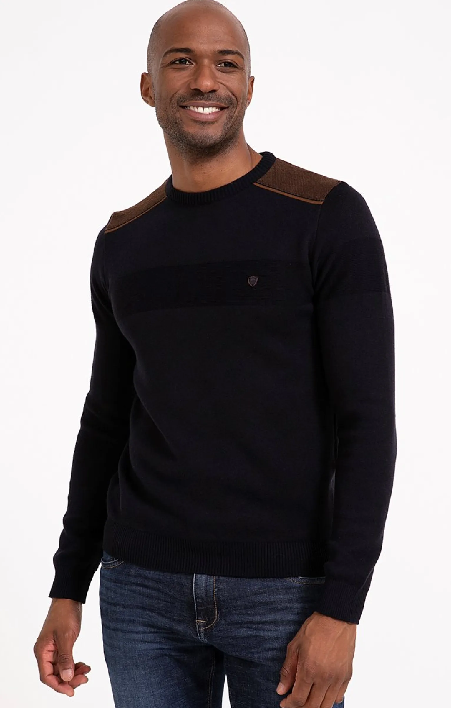 Pulls & Gilets<Armand Thiery Pull col rond uni - Marine