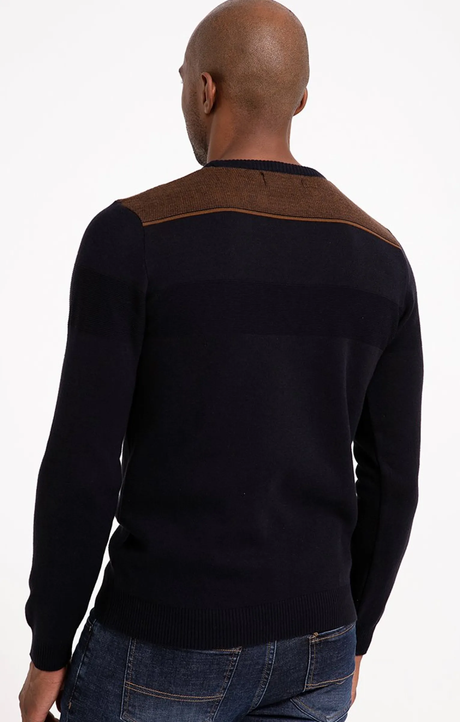 Pulls & Gilets<Armand Thiery Pull col rond uni - Marine