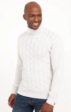 Pulls & Gilets<Armand Thiery Pull col roulé torsadé - Grisclair