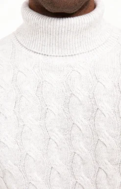 Pulls & Gilets<Armand Thiery Pull col roulé torsadé - Grisclair
