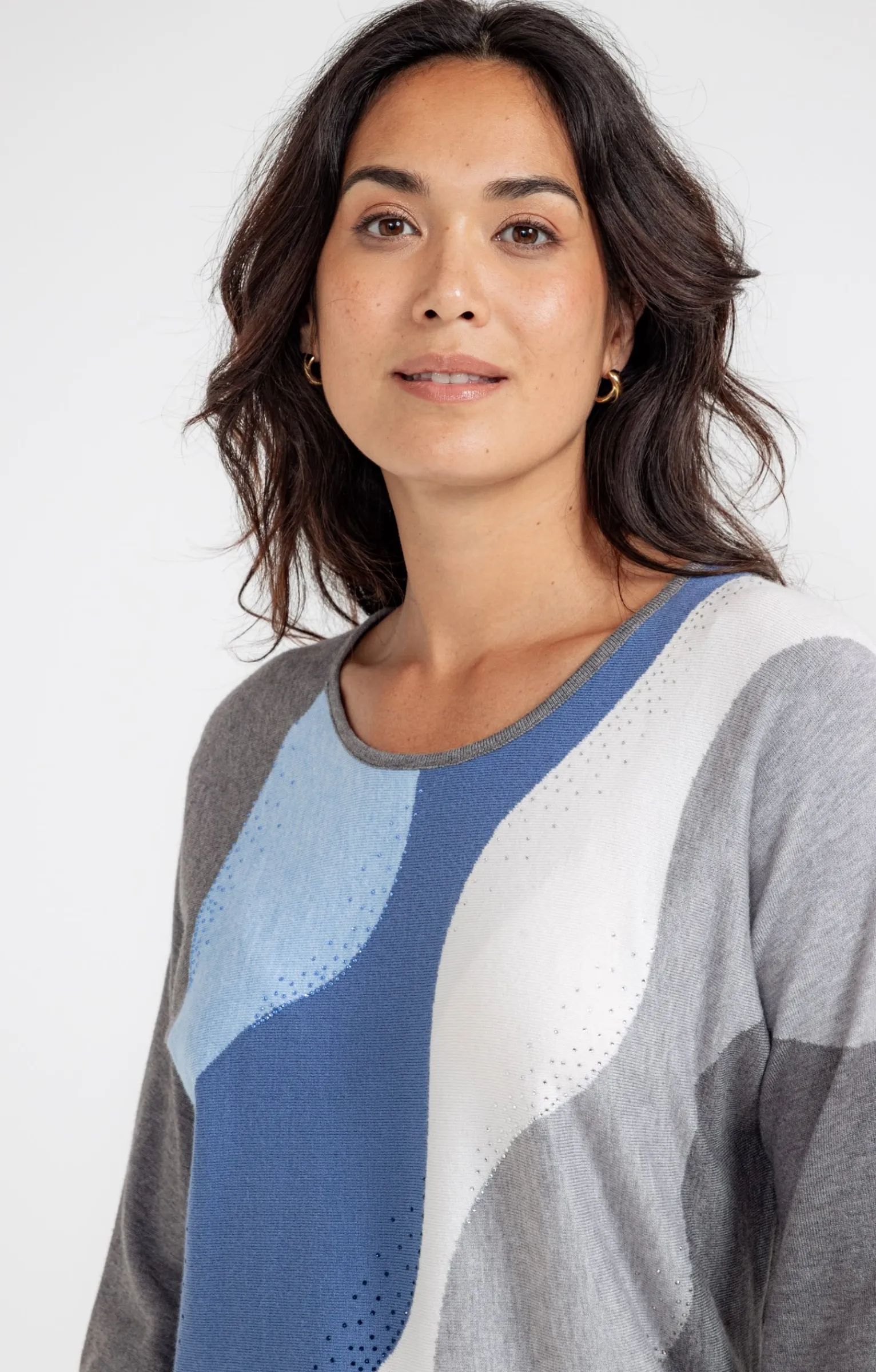 Pulls & Cardigans<Armand Thiery Pull color block - Indigo