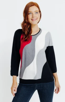 Pulls & Cardigans<Armand Thiery Pull color block - Fuchsia