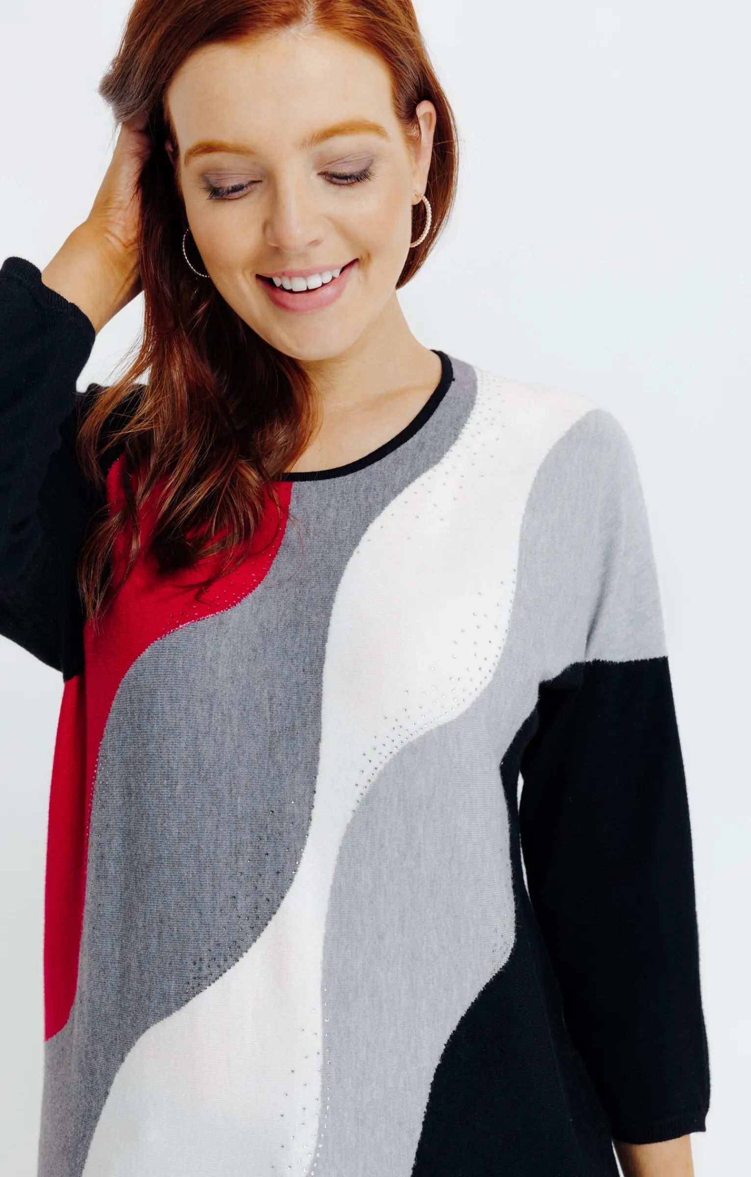 Pulls & Cardigans<Armand Thiery Pull color block - Fuchsia