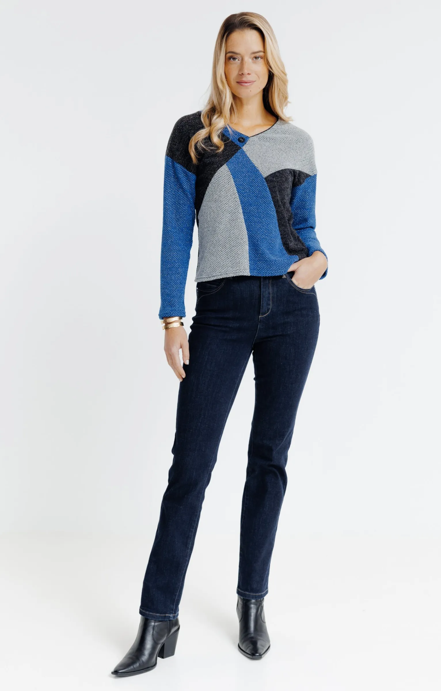 Pulls & Cardigans<Armand Thiery Pull color block - Bleudur
