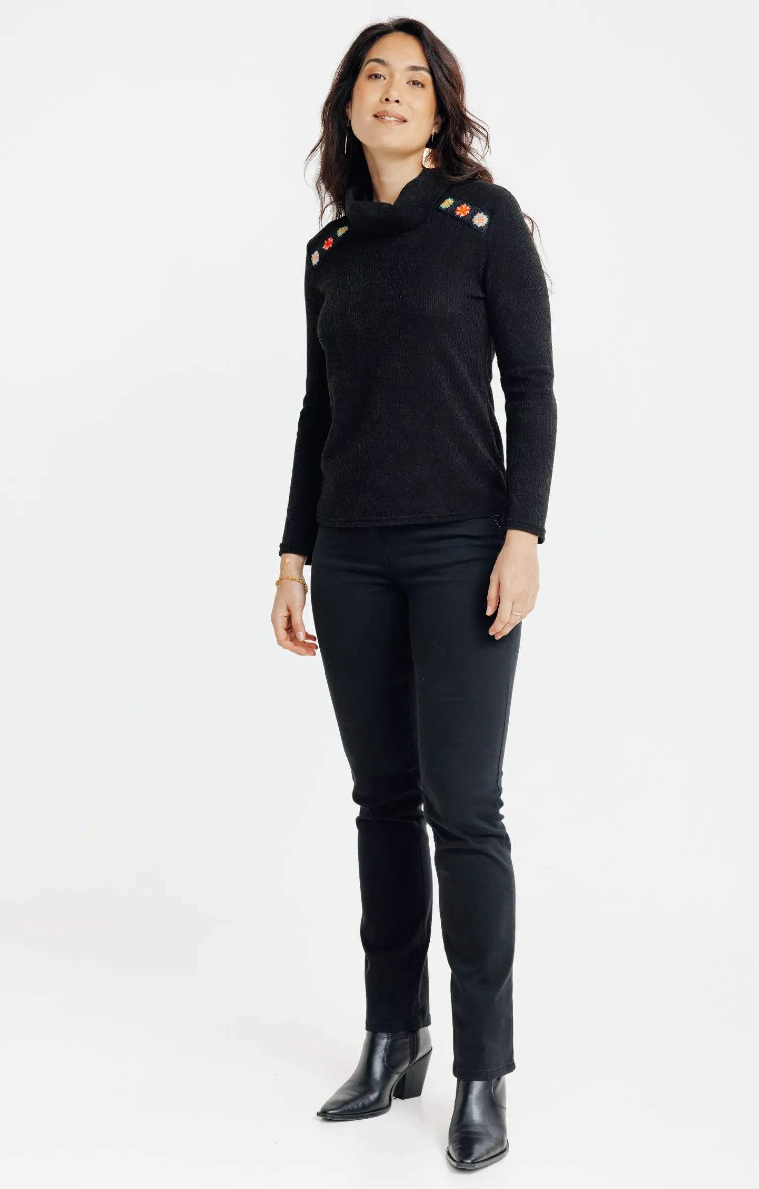 Pulls & Cardigans<Armand Thiery PULL DETAILS MACRAME - Noir