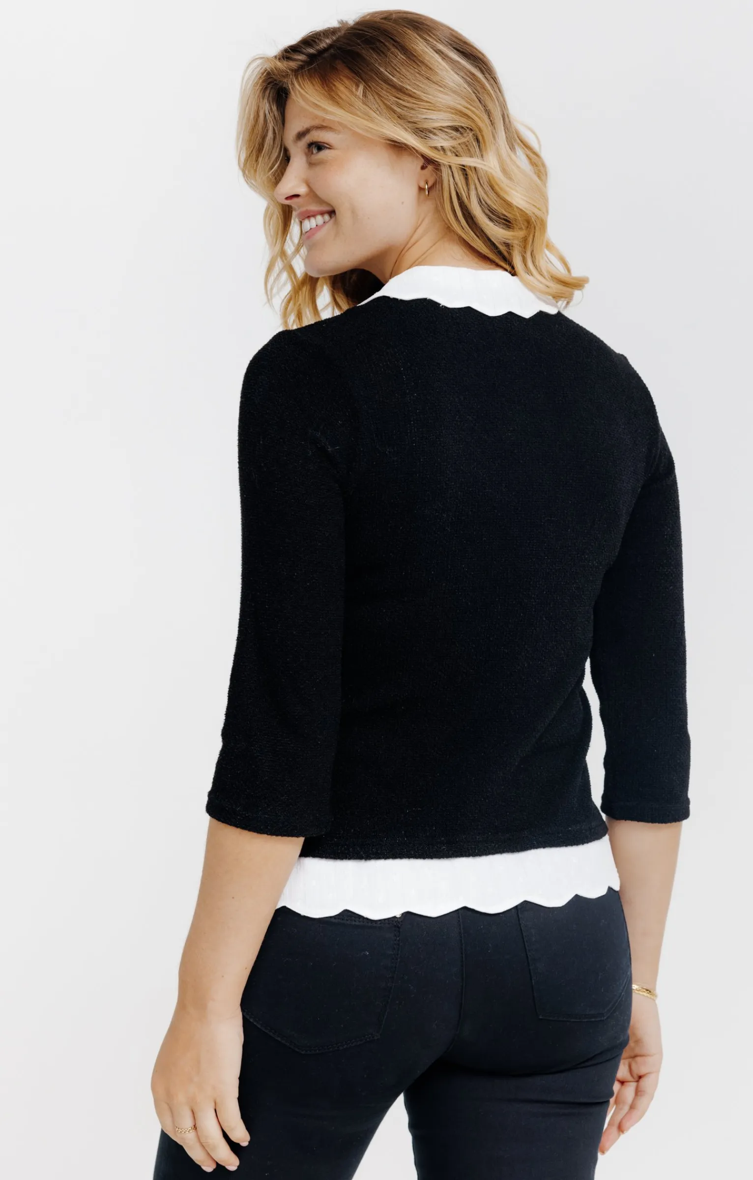 Pulls & Cardigans<Armand Thiery Pull détails festons - Noir