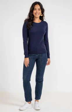 Pulls & Cardigans<Armand Thiery Pull détails festons - Marine