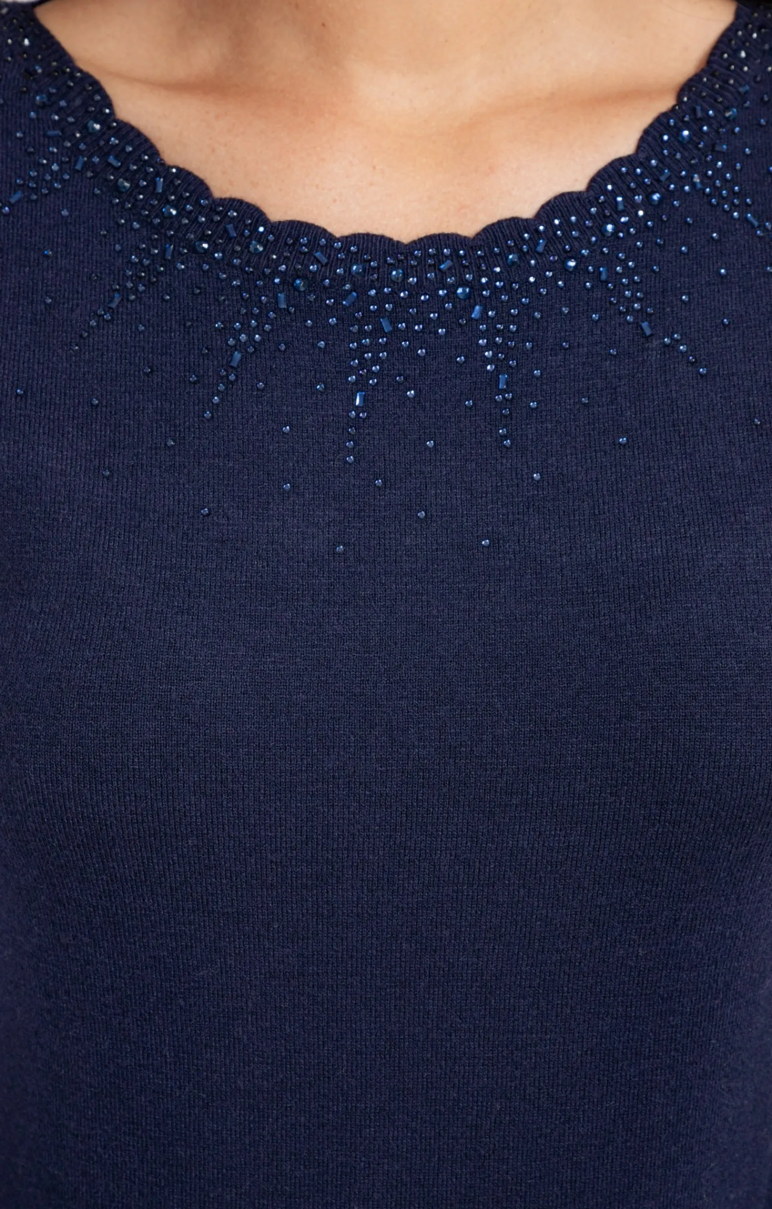 Pulls & Cardigans<Armand Thiery Pull détails festons - Marine