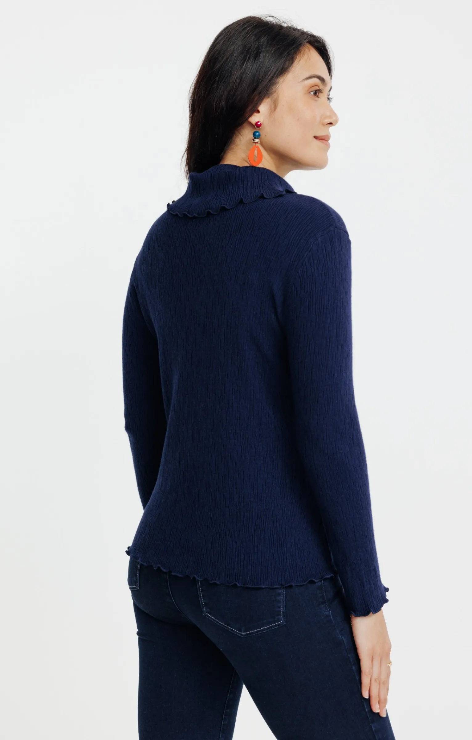 Pulls & Cardigans<Armand Thiery Pull détails froufrou - Marine