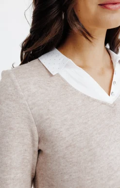 Pulls & Cardigans<Armand Thiery Pull 2-en-1 - Taupe