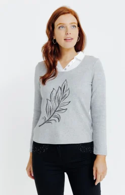 Pulls & Cardigans<Armand Thiery Pull 2-en-1 - Grisclair