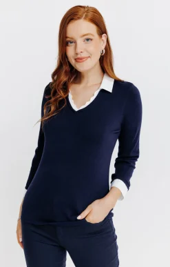 Pulls & Cardigans<Armand Thiery Pull 2-en-1 - Marine