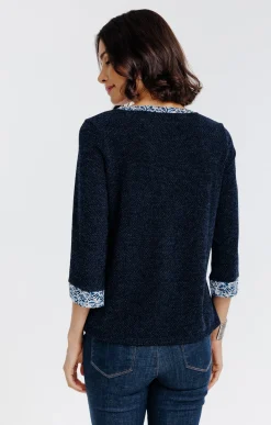 Pulls & Cardigans<Armand Thiery Pull 2-en-1 avec boutons - Marine
