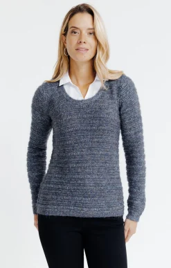 Pulls & Cardigans<Armand Thiery Pull 2-en-1 col chemise - Marine