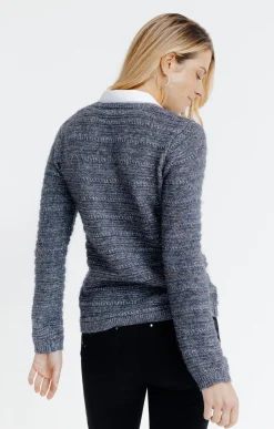 Pulls & Cardigans<Armand Thiery Pull 2-en-1 col chemise - Marine