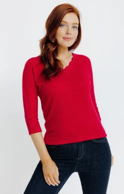 Pulls & Cardigans<Armand Thiery Pull en maille fantaisie - Fuchsia