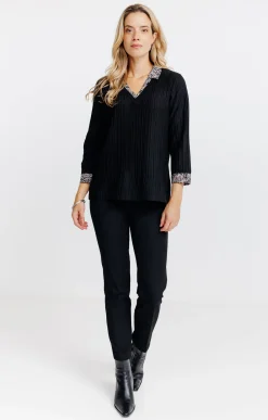 Pulls & Cardigans<Armand Thiery PULL 2EN1 MATIERE FANTAISIE - Noir