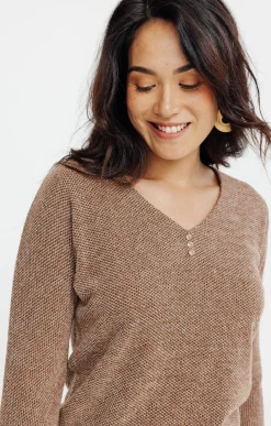 Pulls & Cardigans<Armand Thiery Pull fantaisie - Marronclair