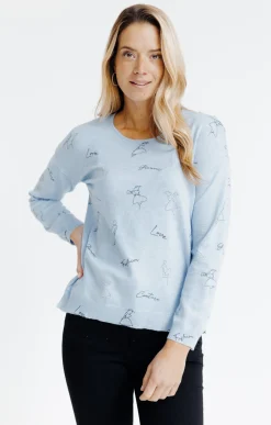Pulls & Cardigans<Armand Thiery Pull imprimé - Bleuciel