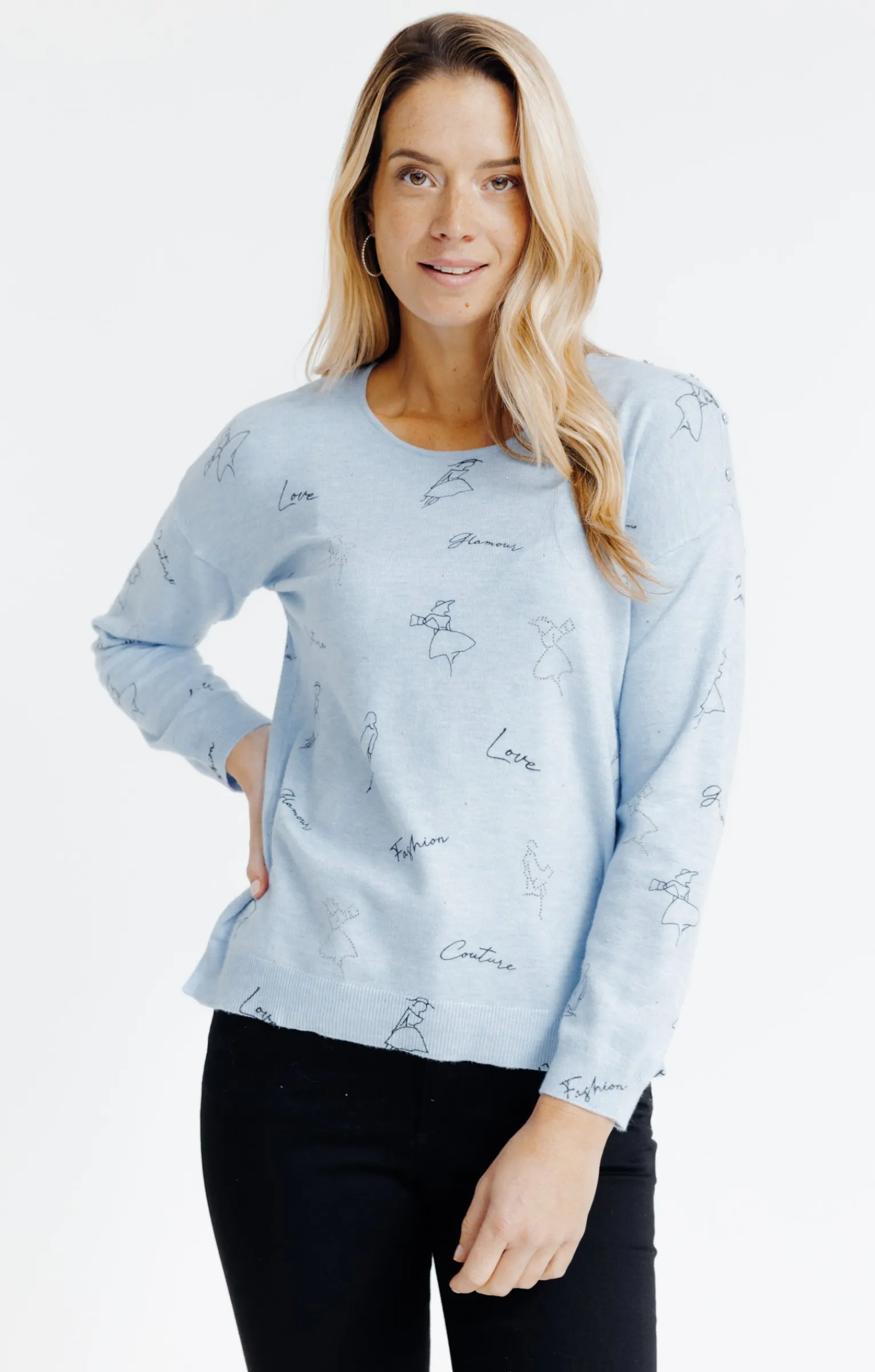 Pulls & Cardigans<Armand Thiery Pull imprimé - Bleuciel