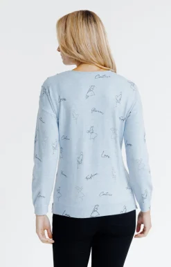 Pulls & Cardigans<Armand Thiery Pull imprimé - Bleuciel