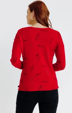 Pulls & Cardigans<Armand Thiery Pull imprimé - Rouge