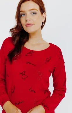 Pulls & Cardigans<Armand Thiery Pull imprimé - Rouge